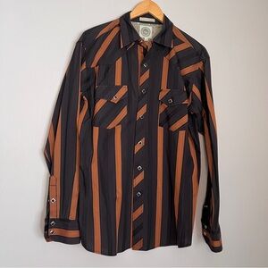 Vintage Maxini Men’s Sz M Long Sleeve Western Style Diamond Studded Pearl Snaps